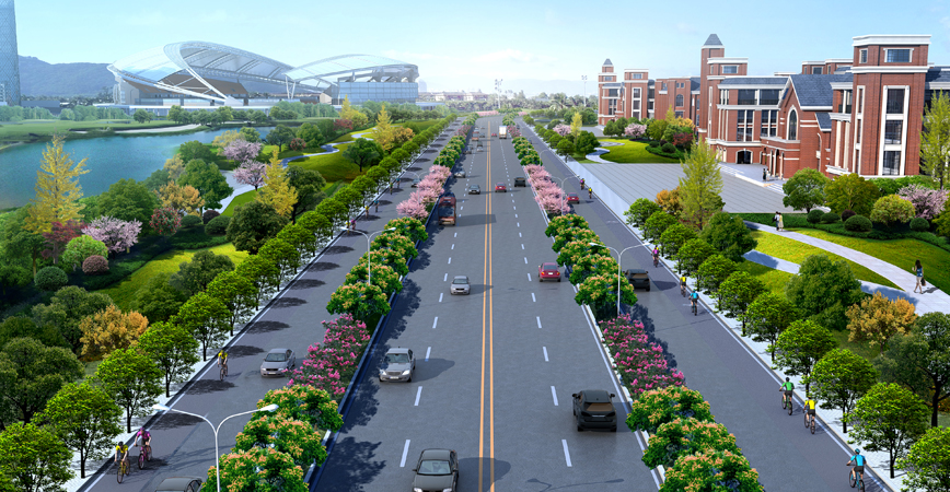 宜春市教体新区规划一、二路新建工程